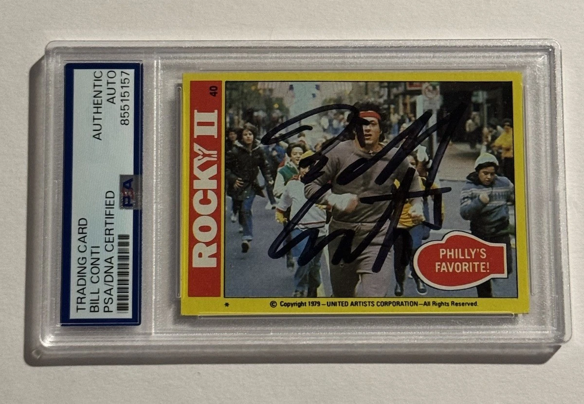 Bill Conti Signed Auto 1979 Topps Rocky 2 Card #40 Film Score Composer PSA/DNA