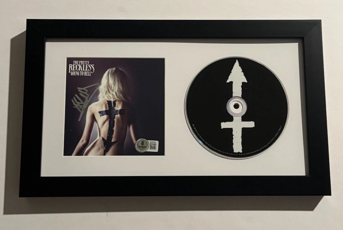 TAYLOR MOMSEN SIGNED CD FRAMED THE PRETTY RECKLESS BAND LEAD SINGER BAS COA