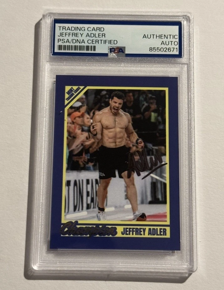 2023 CrossFit Champion Jeffrey Adler #4 Mint Trading Cards SIGNED AUTO RC PSA