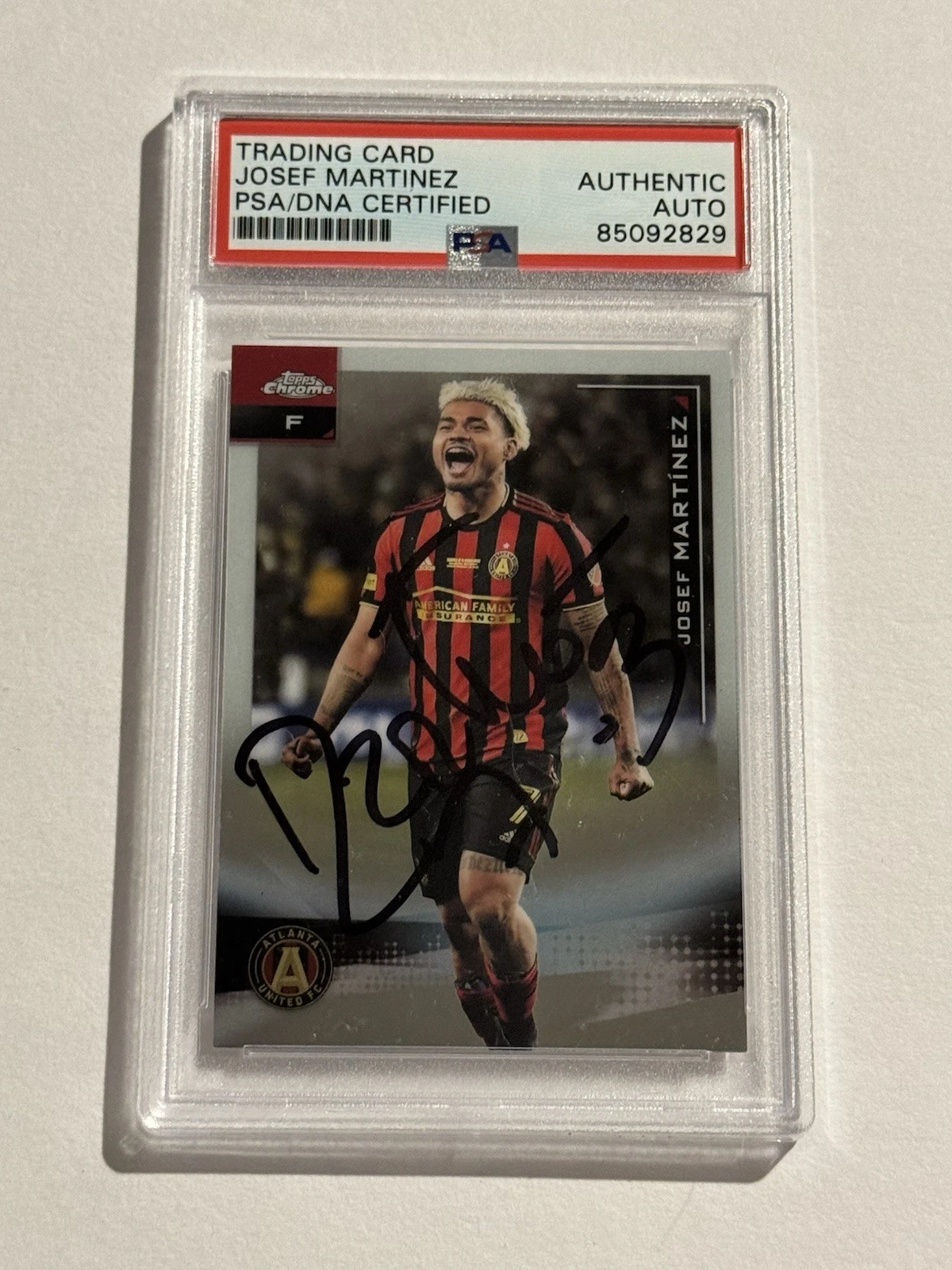 2021 Topps Chrome MLS Josef Martinez SIGNED AUTO #20 Atlanta United PSA