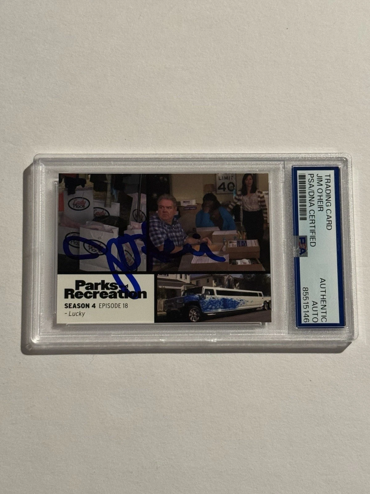 JIM O’HEIR SIGNED AUTO 2013 Press Pass Parks and Recreation Park Lucky #64 PSA