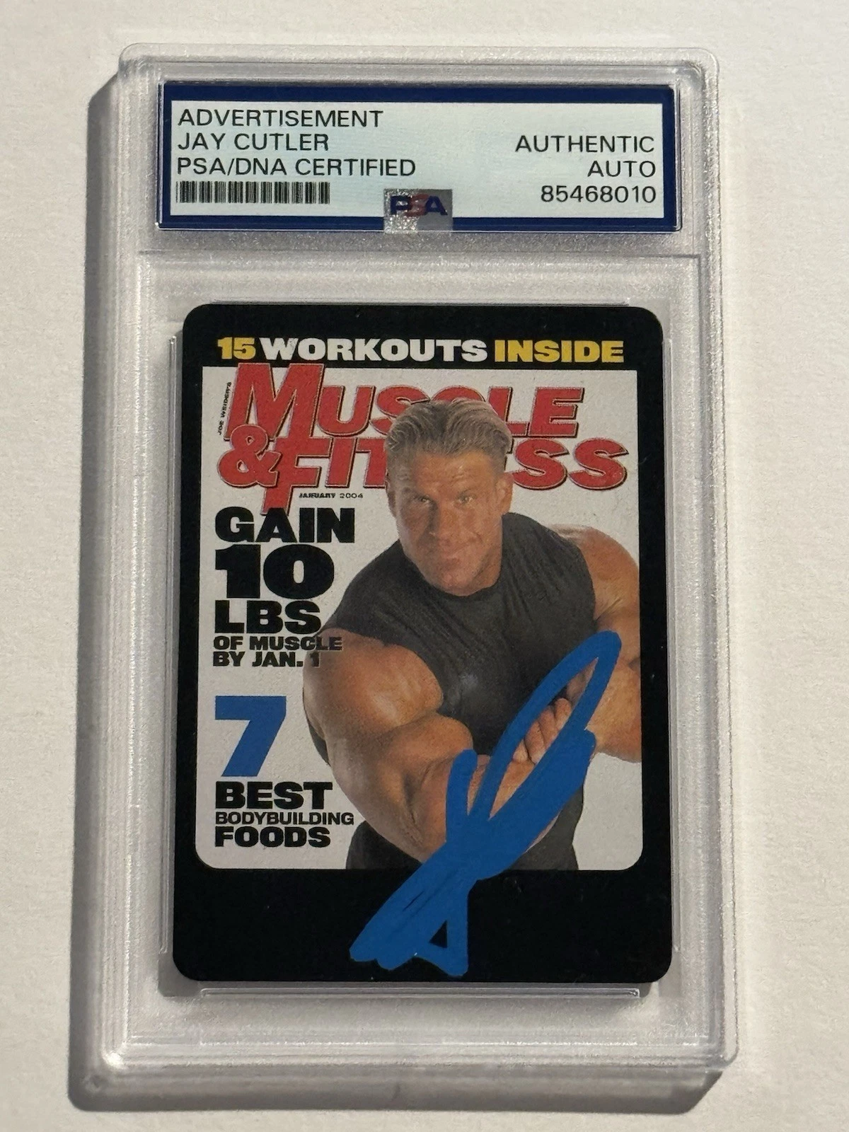 JAY CUTLER 2004 MUSCLE & FITNESS SIGNED AUTO AUTOGRAPHED ROOKIE CARD PSA/DNA