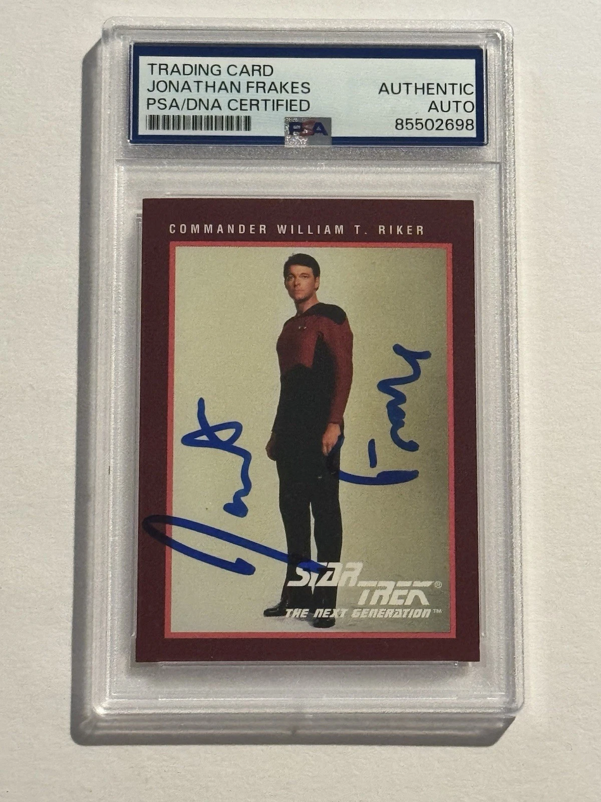 JONATHAN FRAKES Signed Card Auto 25th Anniversary Series 1 Riker STAR TREK PSA