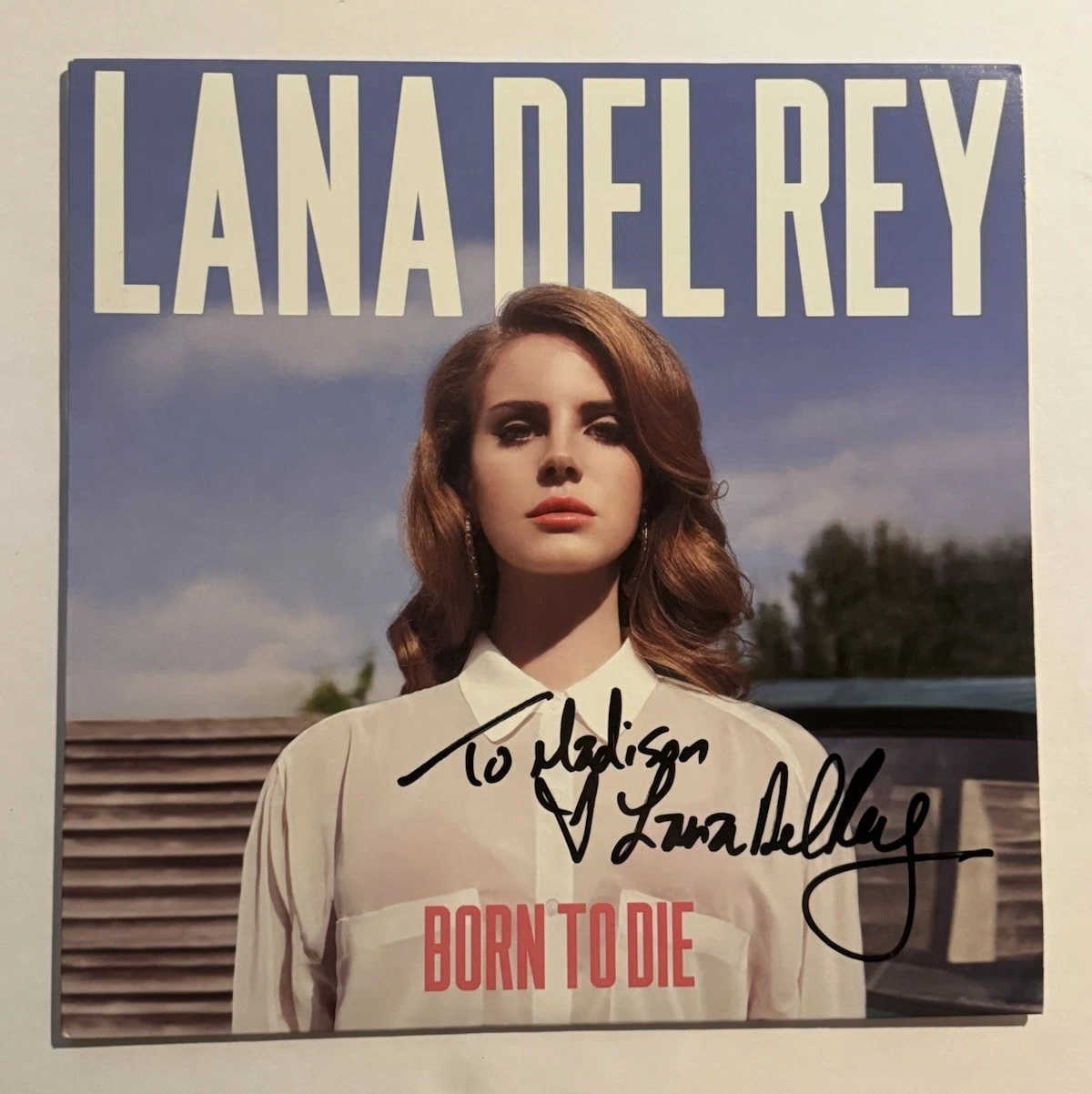 LANA DEL REY HAND SIGNED BORN TO DIE LP VINYL RECORD ALBUM RARE COA