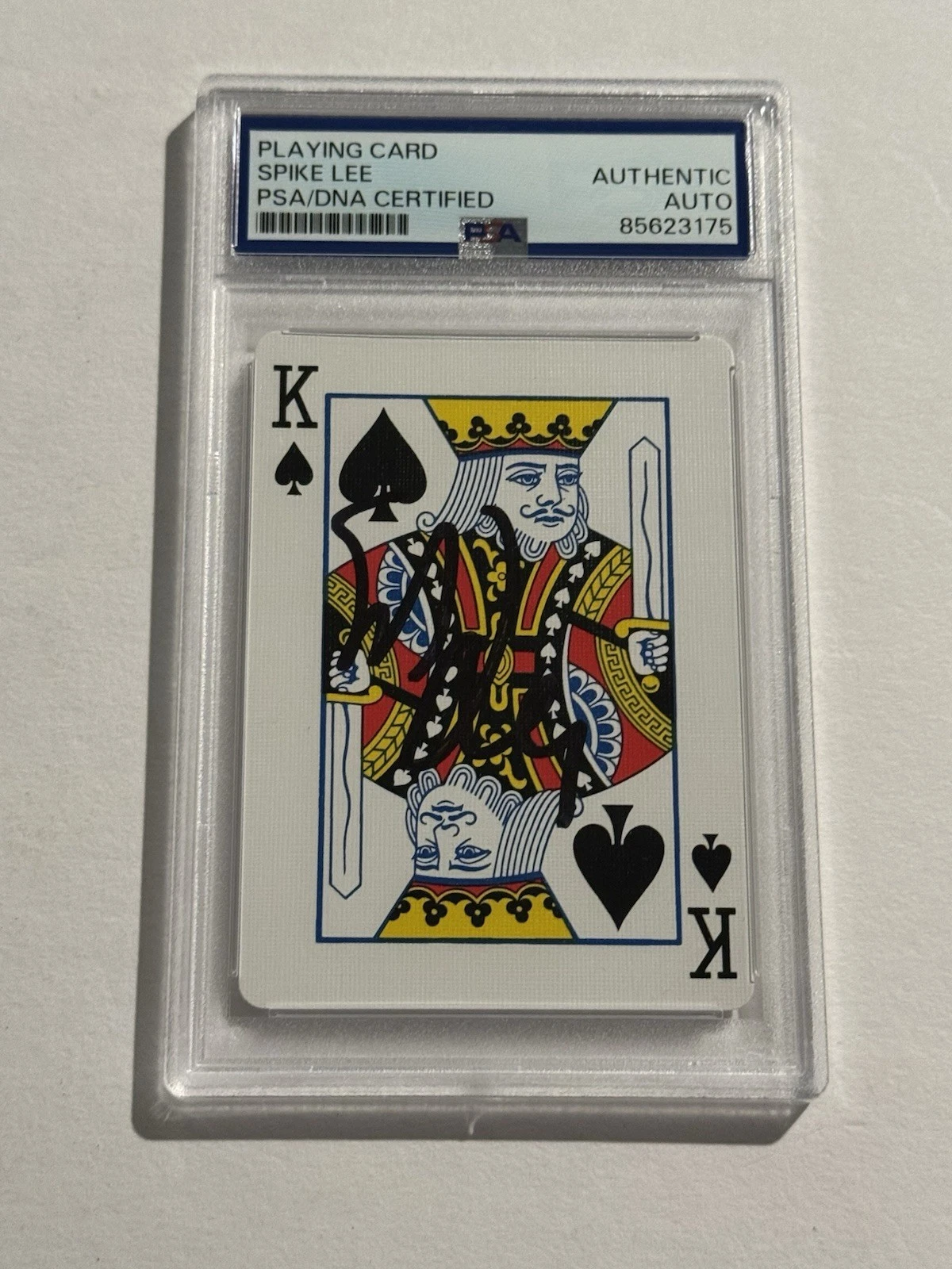 SPIKE LEE SIGNED AUTO PLAYING CARD MOVIE DIRECTOR LEGEND VERY RARE PSA SLAB