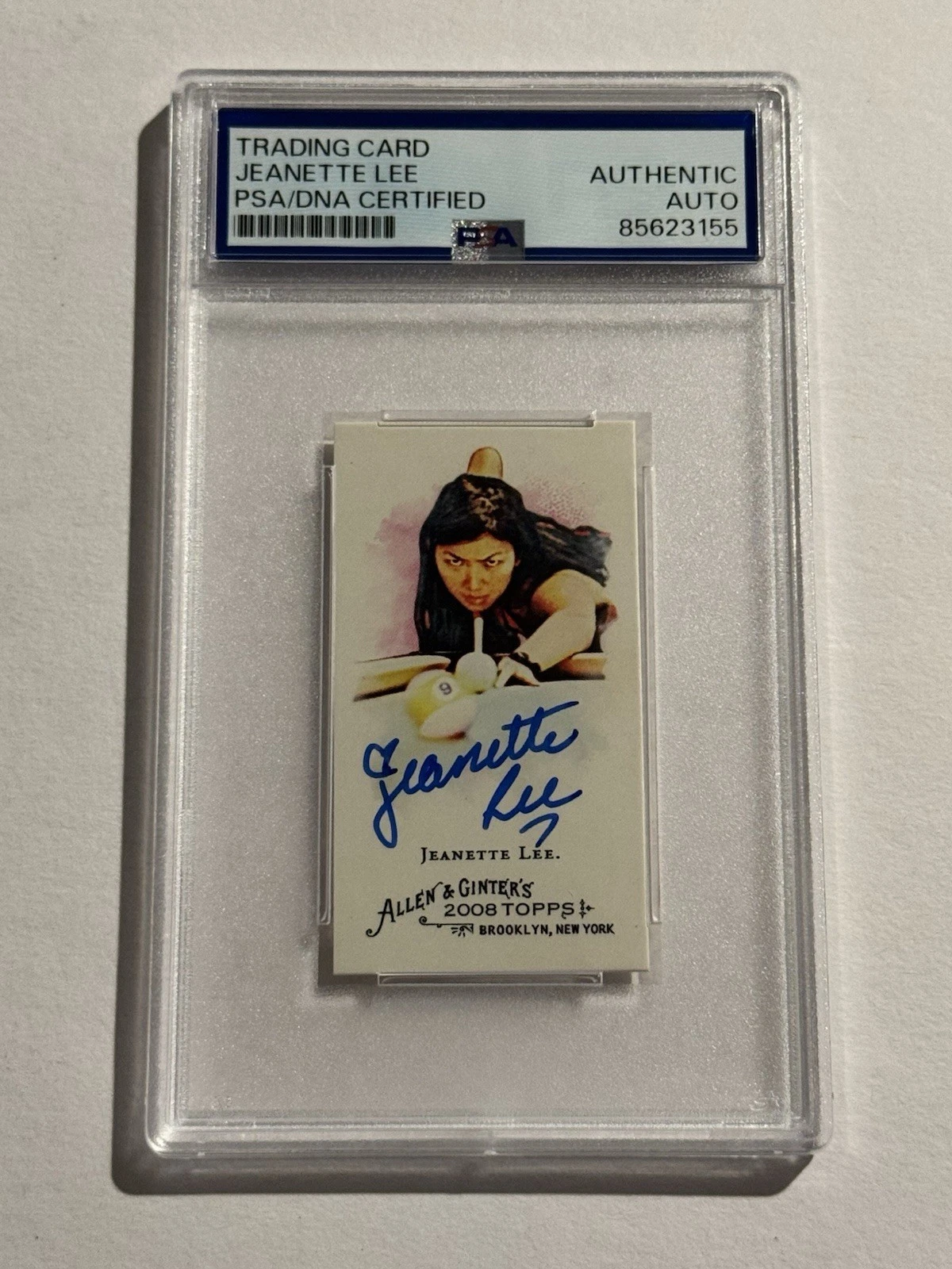 Jeanette Lee Signed 2008 Allen & Ginter #282 Mini Card PSA /DNA Autographed