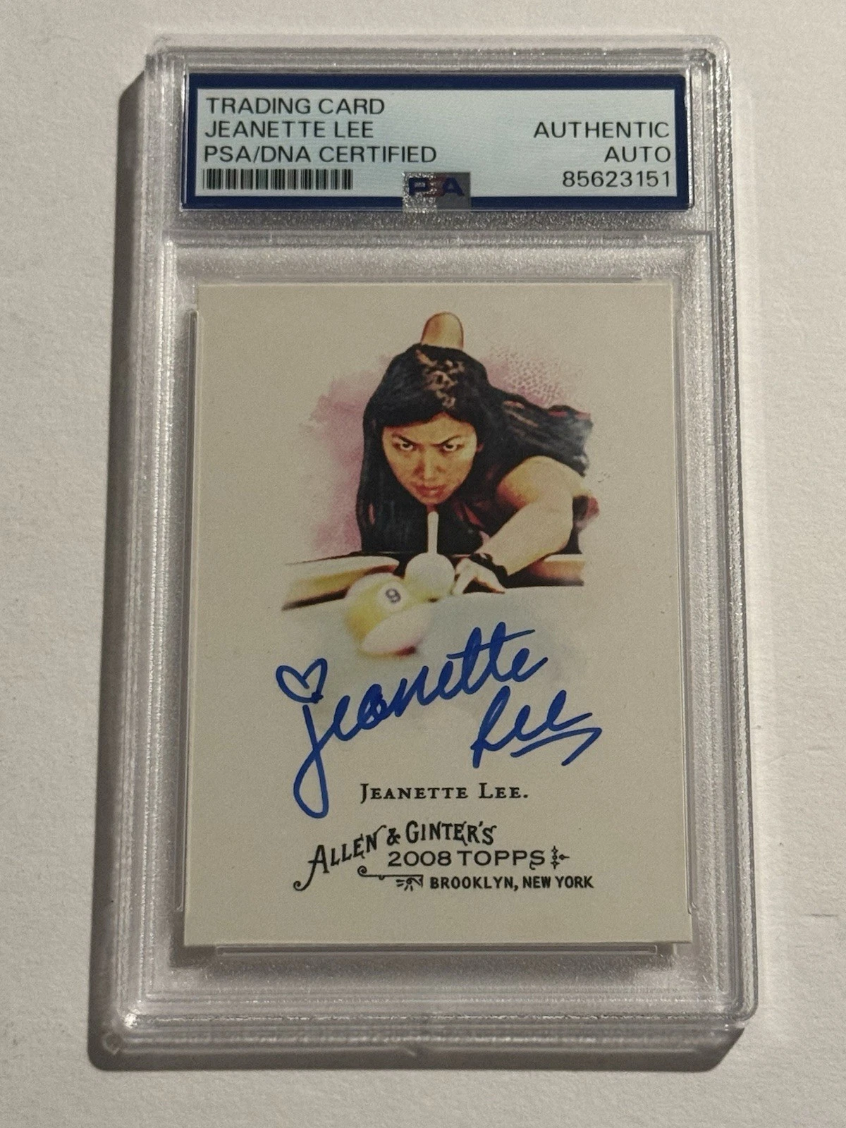 Jeanette Lee Signed 2008 Allen & Ginter #282 Card PSA /DNA Slab COA Autographed