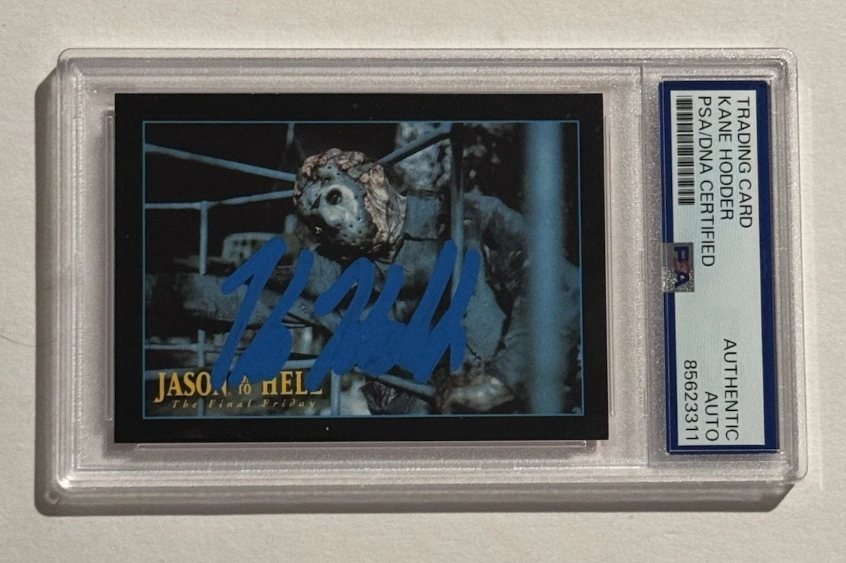 KANE HODDER SIGNED AUTO TRADING CARD 1993 JASON GOES TO HELL VOORHEES PSA