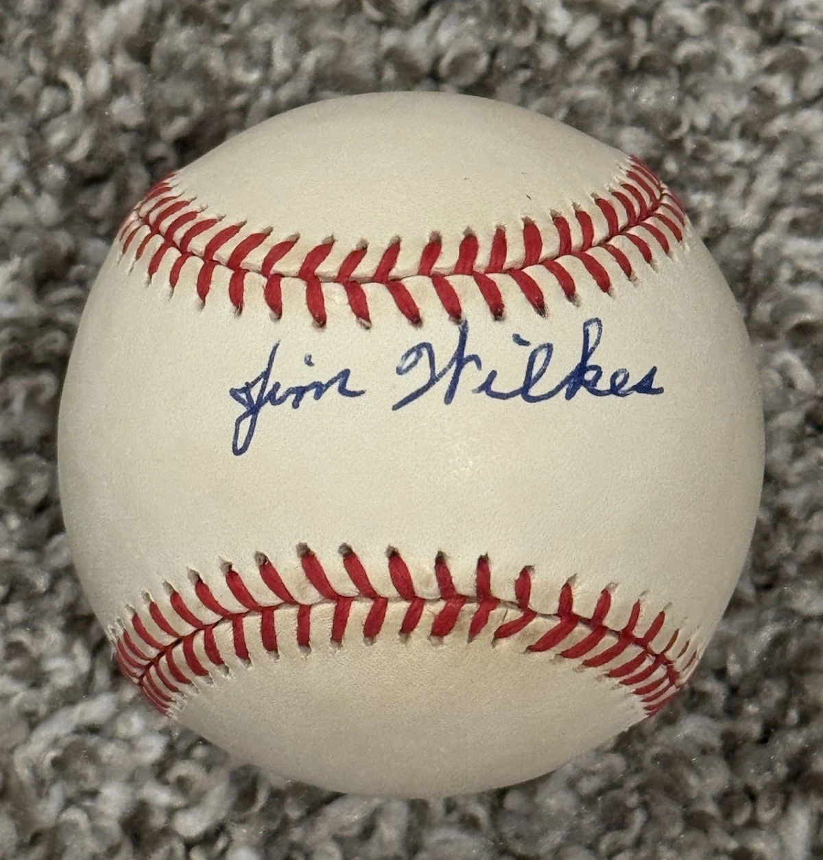 JIMMY WILKES SIGNED AMERICAN LEAGUE BASEBALL AUTOGRAPHED NEGRO LEAGUES COA