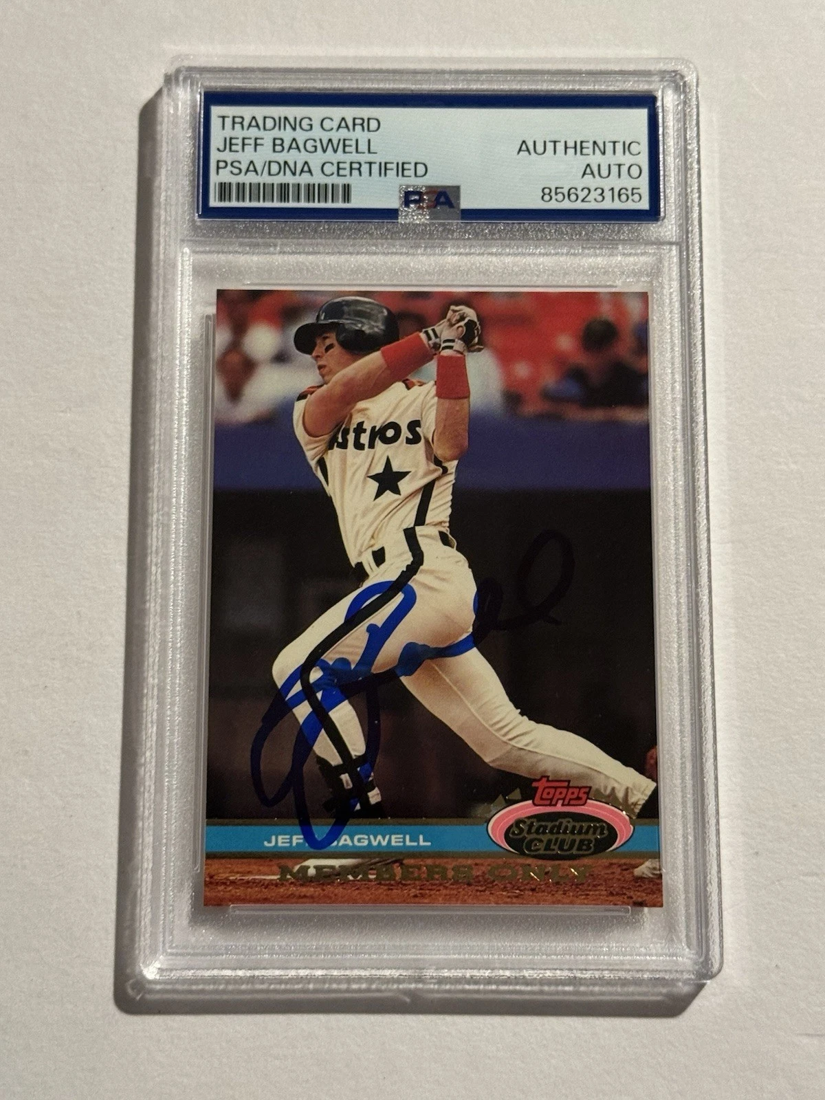 1991 Stadium Club Members Only Jeff Bagwell  Signed Rookie RC Auto Low Pop PSA