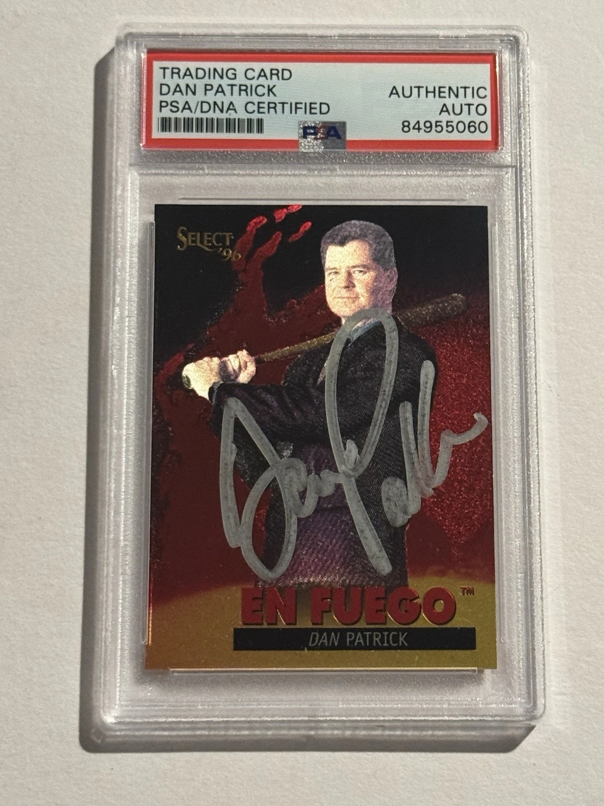 1996 Pinnacle Select En Fuego Dan Patrick Signed Auto Insert #16 ESPN PSA/DNA