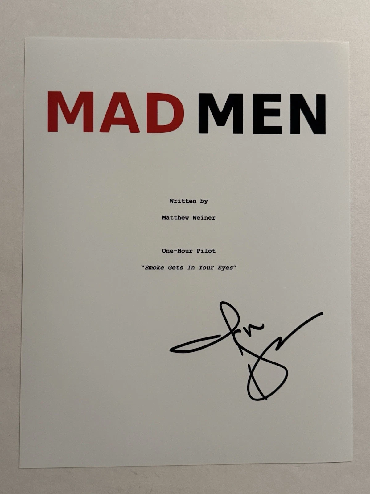 JON HAMM SIGNED SCRIPT COVER AUTOGRAPHED MAD MEN SHOW ACTOR VERY RARE COA