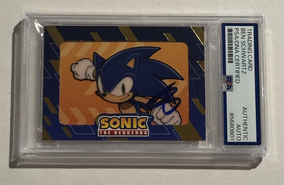 BEN SCHWARTZ SIGNED AUTO 2024 Cybercel Sonic Hedgehog Sonic VOICE ACTOR PSA