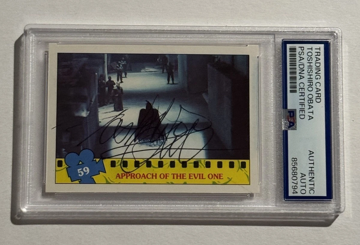 TOSHISHIRO OBATA SIGNED AUTO TMNT 1990 MOVIE TOPPS CARD #59 PSA COLLECTIBLE MEMORABILIA