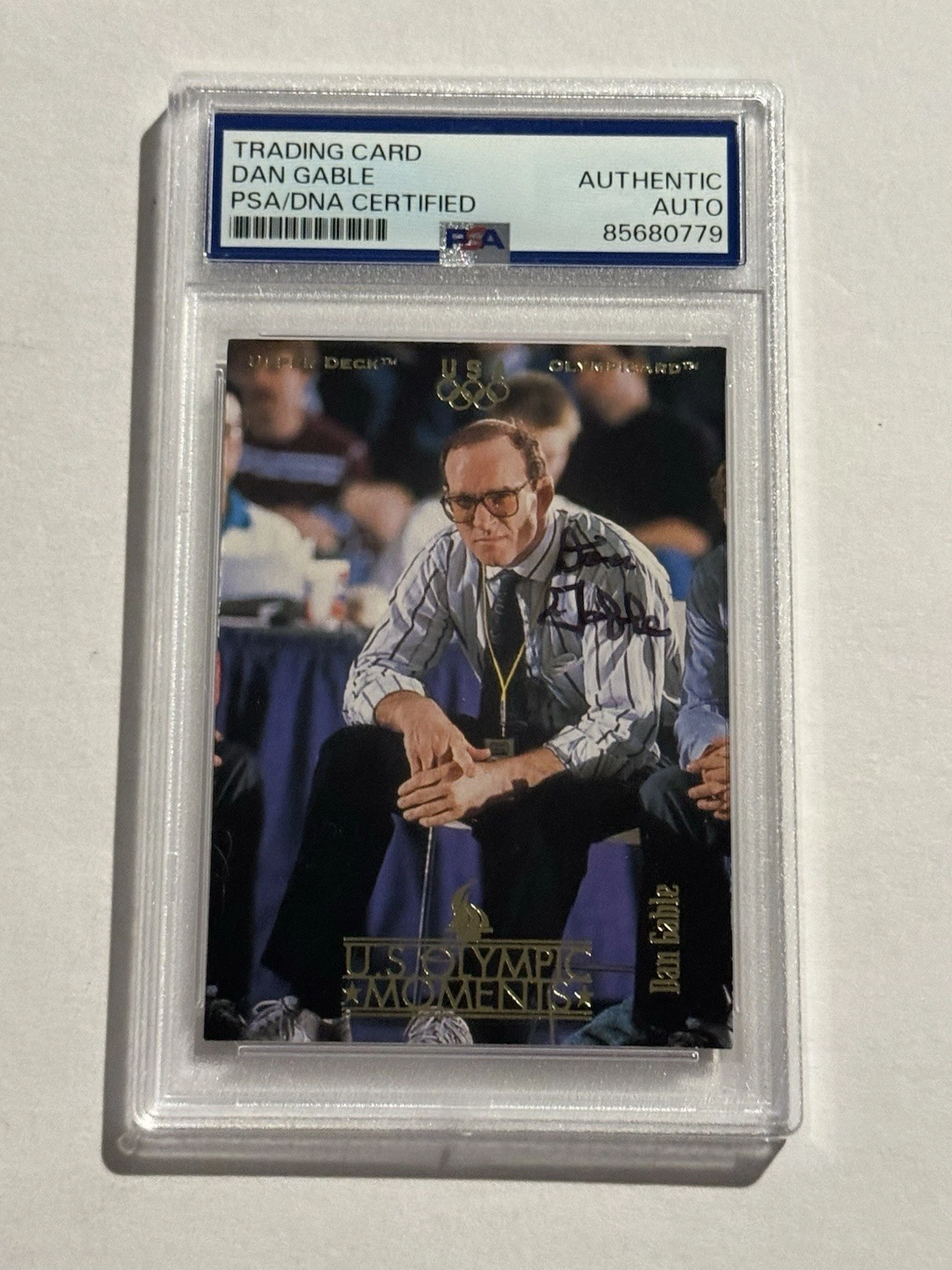 Dan Gable SIGNED AUTO RC 1996 Upper Deck USA Olympicards USA #61 PSA