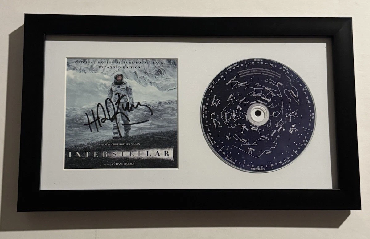 HANS ZIMMER SIGNED FRAMED MATTED CD INTERSTELLAR COMPOSER BECKETT BAS COA