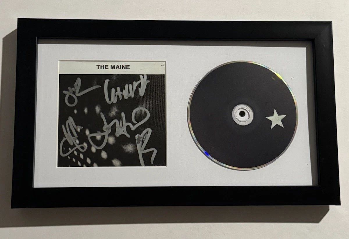 THE MAINE FULL BAND SIGNED CD FRAMED ROCK BAND JOHN O’CALLAGHAN RARE COA