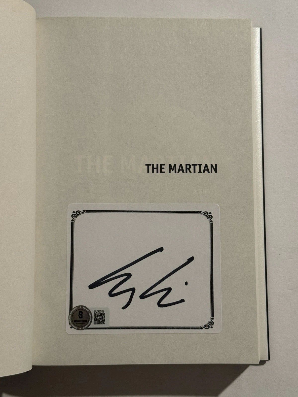 ANDY WEIR SIGNED AUTOGRAPHED FIRST/1ST EDITION HC THE MARTIAN BOOK BAS COA COLLECTIBLE MEMORABILIA