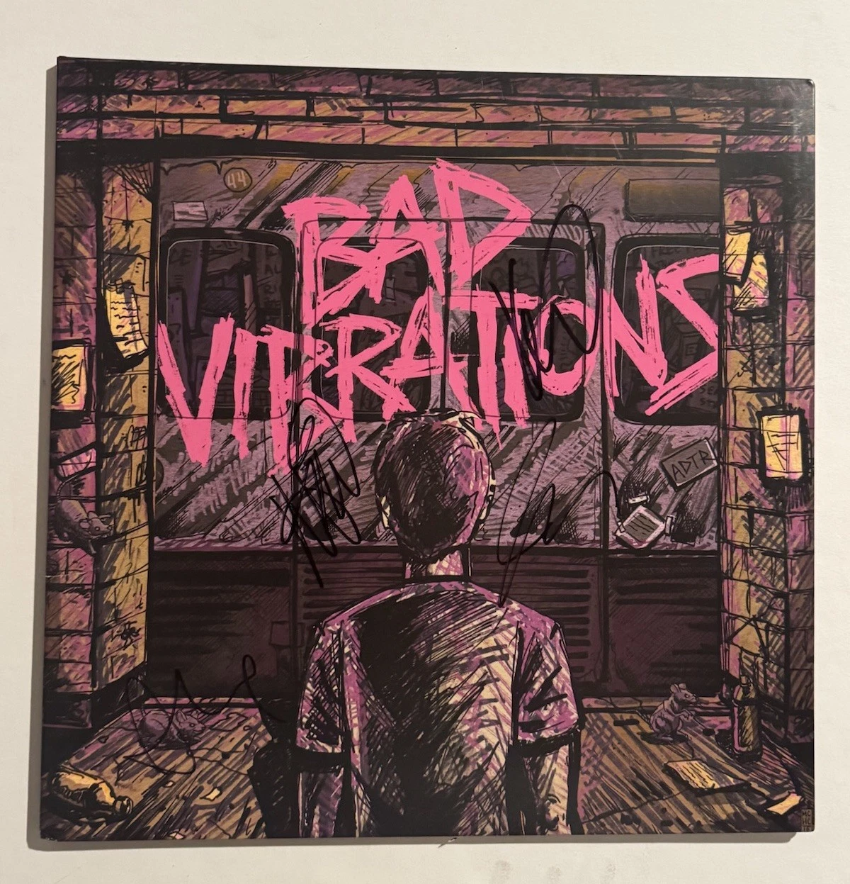 A DAY TO REMEMBER FULL BAND SIGNED VINYL ALBUM RECORD AUTOGRAPHED ROCK BAND COA COLLECTIBLE MEMORABILIA