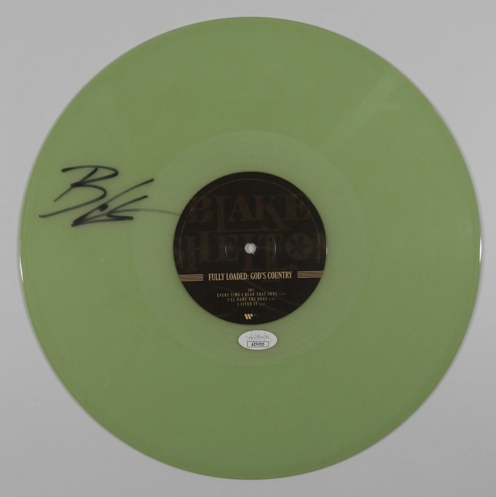 Blake Shelton JSA Signed Autograph Album Record Fully Loaded God's Country