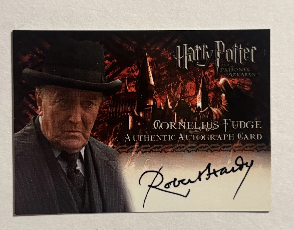 Harry Potter Prisoner of Azkaban Auto Card Robert Hardy as Cornelius Fudge SP