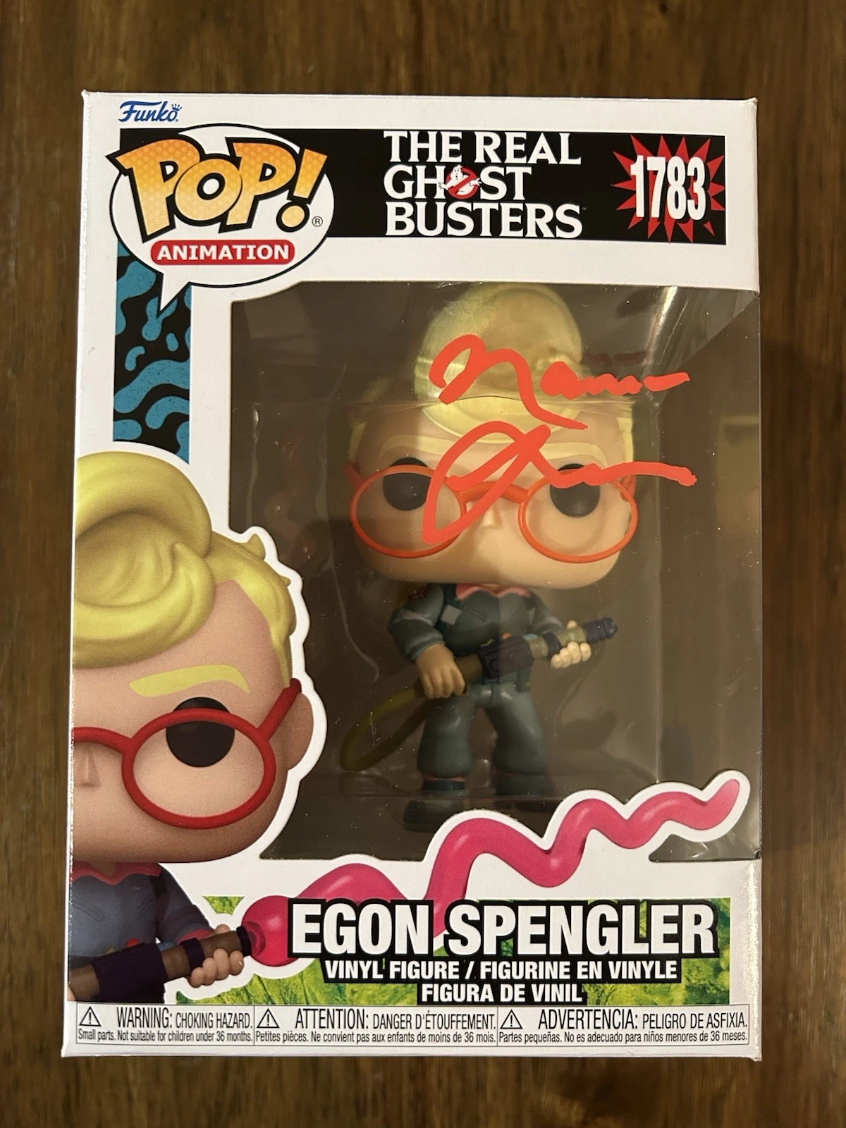 Maurice LaMarche ‘The Real Ghostbusters’ Signed Egon Spengler Funko Pop Beckett