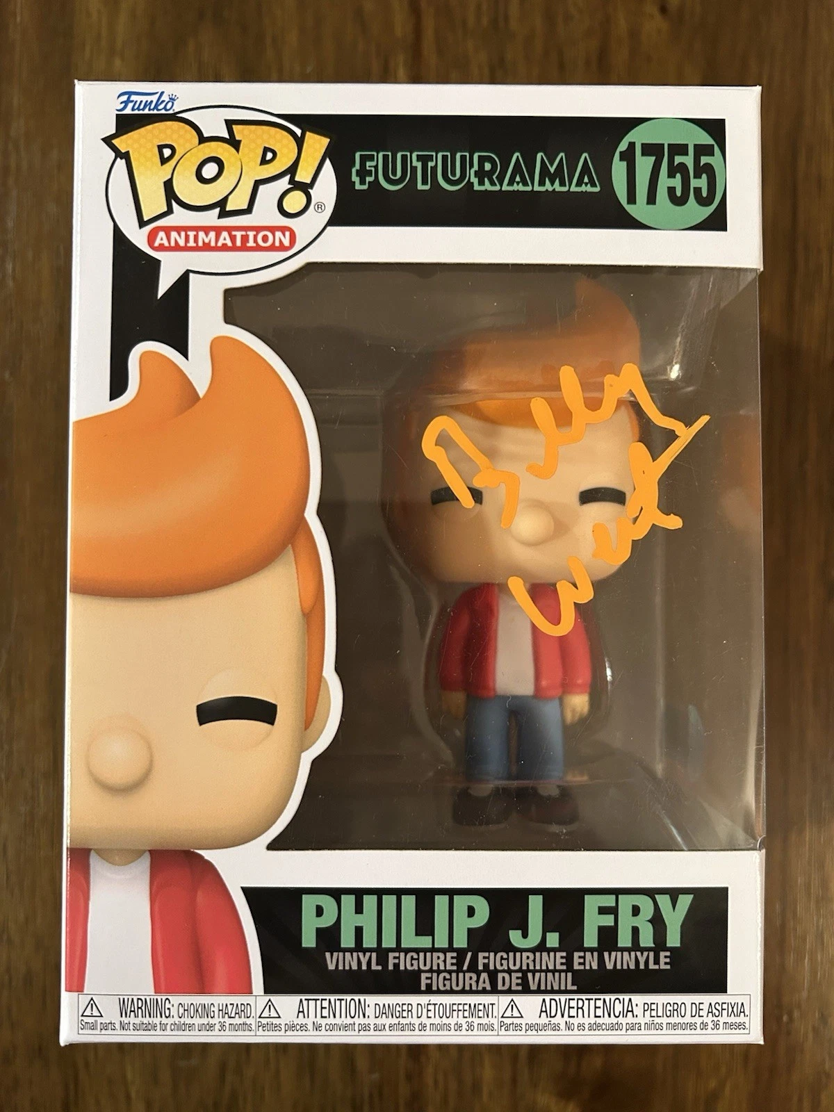Billy West ‘Futurama’ Signed Funko Pop ‘Philip J. Fry’ Beckett Certified