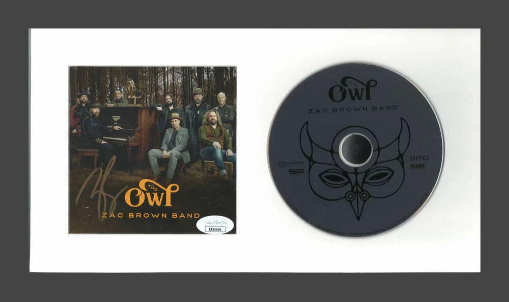 ZAC BROWN SIGNED AUTOGRAPH THE OWL FRAMED CD DISPLAY – BAND, READY TO HANG! JSA COLLECTIBLE MEMORABILIA