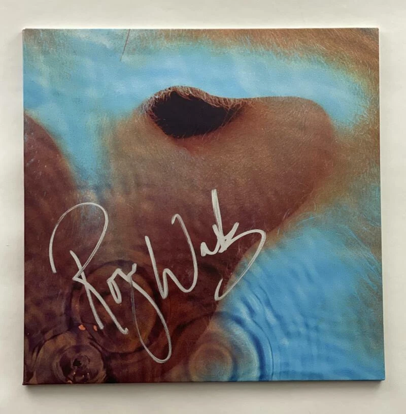 ROGER WATERS SIGNED AUTOGRAPH ALBUM VINYL RECORD MEDDLE - PINK FLOYD W/ JSA LOA