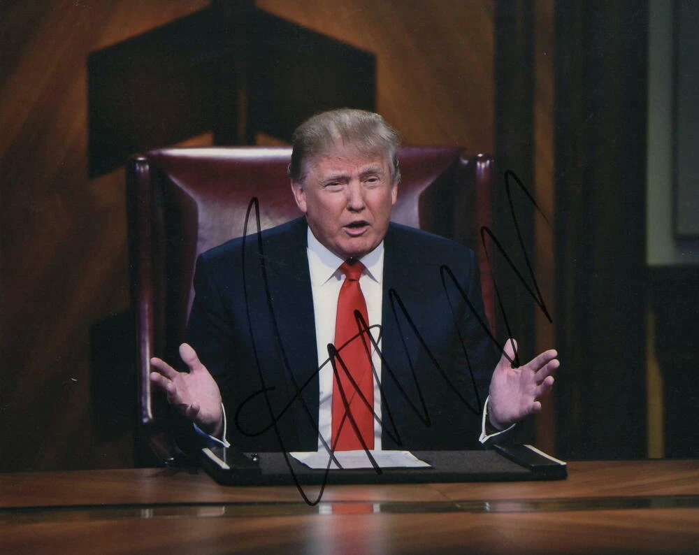 PRESIDENT DONALD TRUMP SIGNED AUTOGRAPH 8X10 PHOTO THE APPRENTICE MAGA 2024 JSA