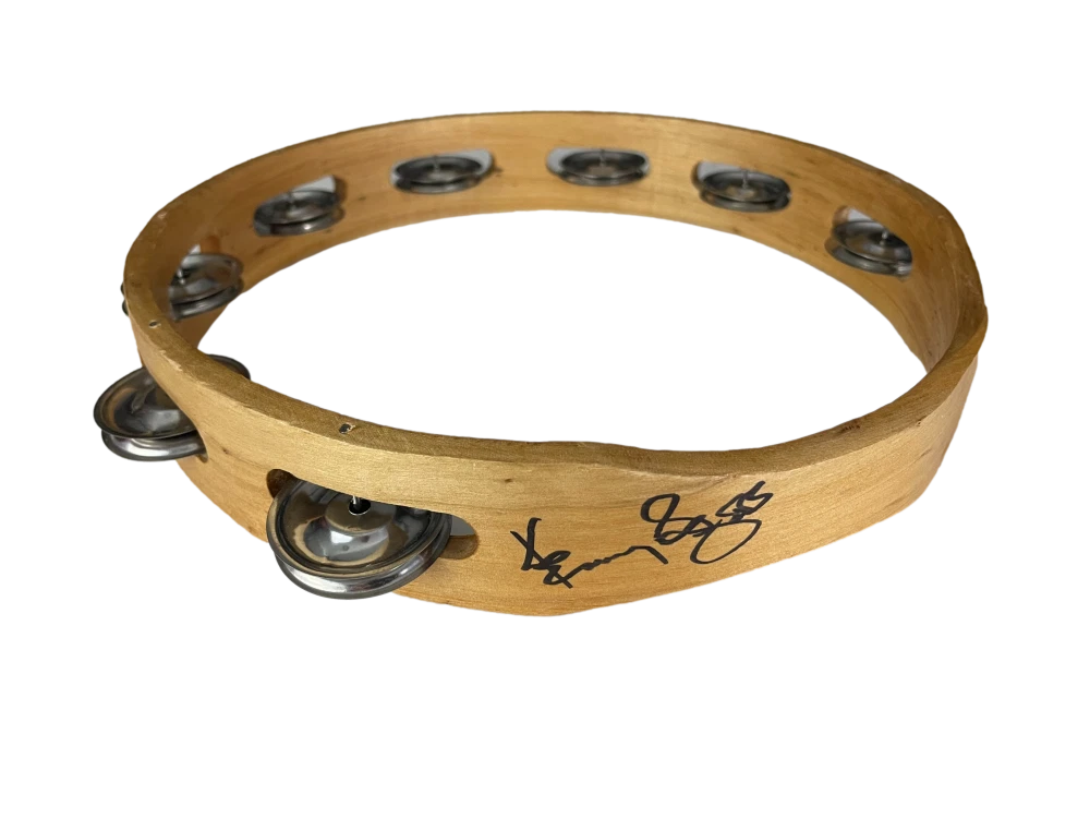 KENNY ROGERS SIGNED AUTOGRAPH TAMBOURINE - THE GAMBLER, VERY RARE W/ JSA, ACOA