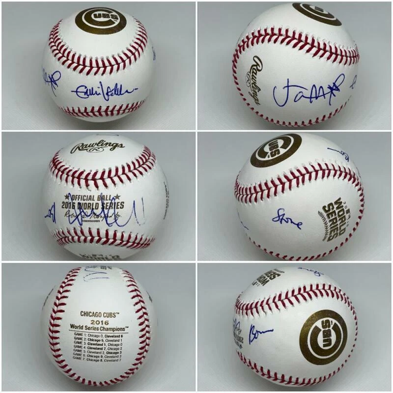 PEARL JAM BAND SIGNED AUTOGRAPH 2016 WORLD SERIES BASEBALL - EDDIE VEDDER +4 JSA