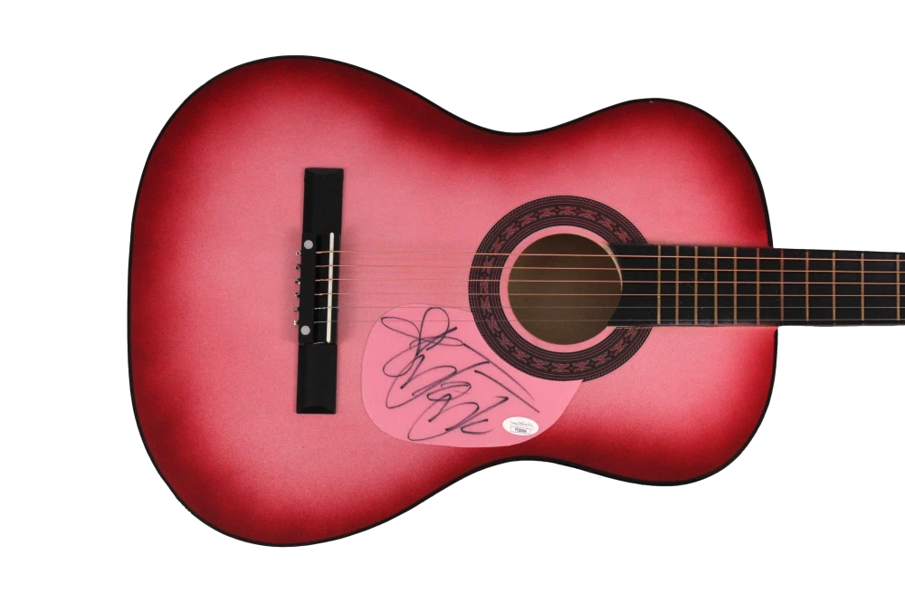 JOJO SIWA SIGNED AUTOGRAPH FULL SIZE PINK ACOUSTIC GUITAR - DANCE MOMS STAR JSA