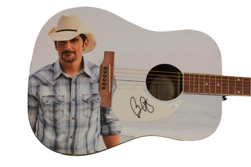 BRAD PAISLEY SIGNED AUTOGRAPH CUSTOM GIBSON EPIPHONE GUITAR - RARE! 1/1 JSA COA