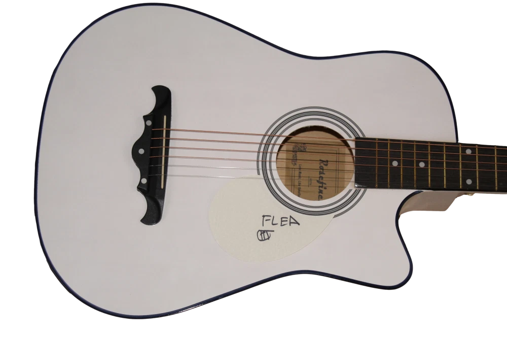 FLEA SIGNED AUTOGRAPH FULL SIZE ACOUSTIC GUITAR - RED HOT CHILI PEPPERS JSA COA