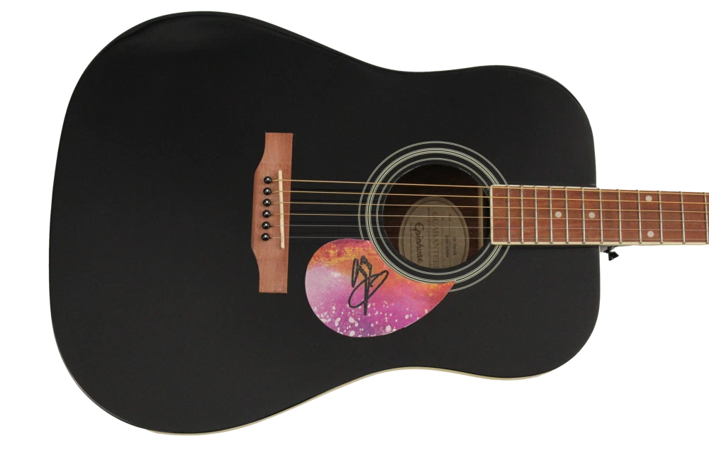 JIMMY PAGE SIGNED AUTOGRAPH GIBSON EPIPHONE ACOUSTIC GUITAR - LED ZEPPELIN JSA