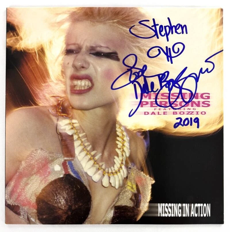 Dale Bozzio Signed Autograph Album Vinyl Record Missing Persons in Action w/ JSA