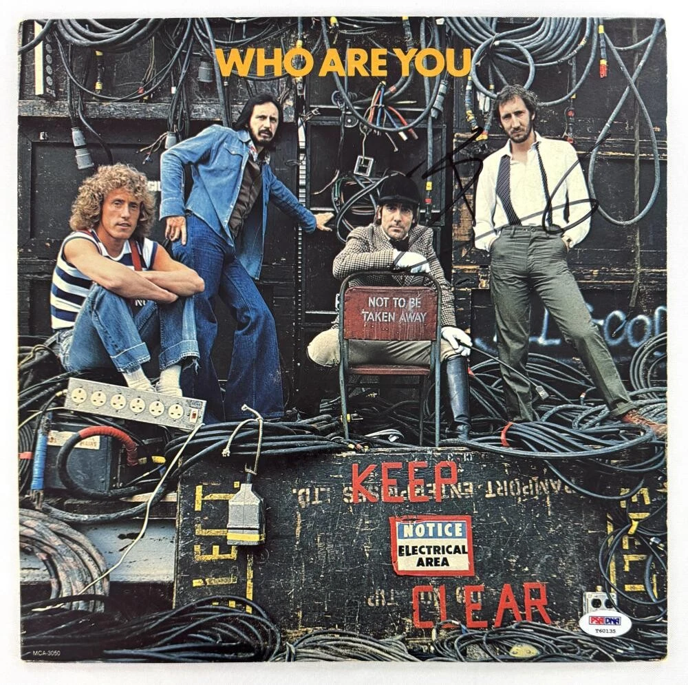 Pete Townshend The Who Signed Autograph Album Vinyl Record - Who Are You PSA COA