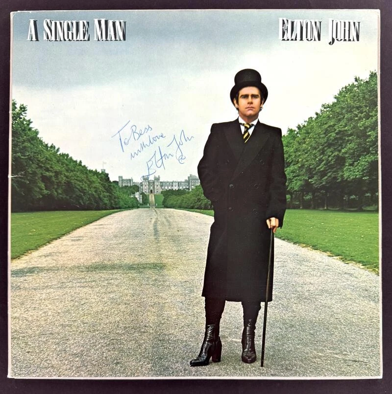 Elton John Signed Autograph Album Vinyl Record LP - A Single Man w/ JSA COA