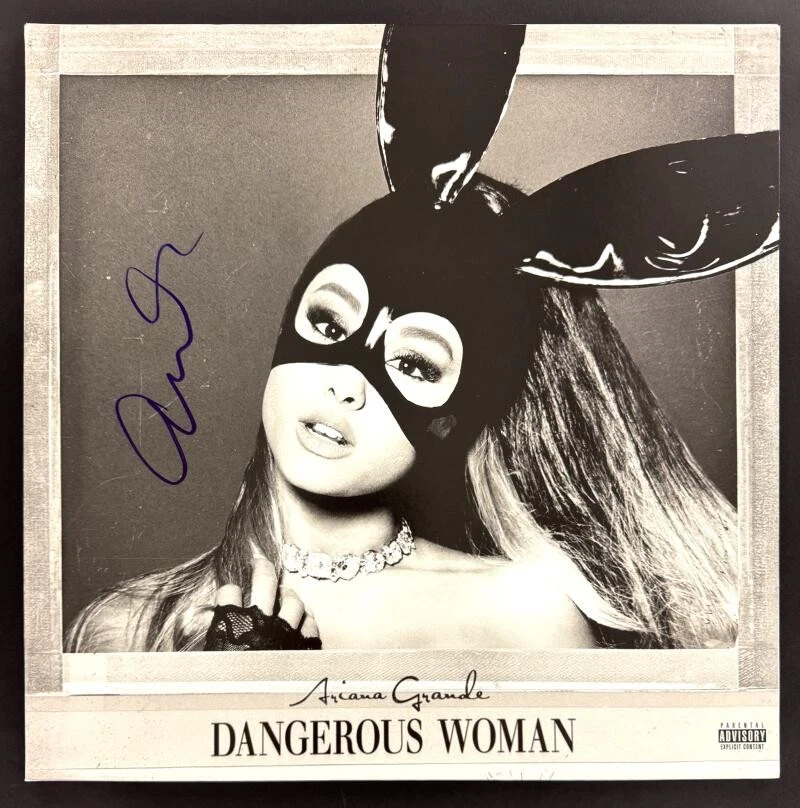 Ariana Grande Signed Autograph Album Vinyl Record - Dangerous Woman w/ JSA COA