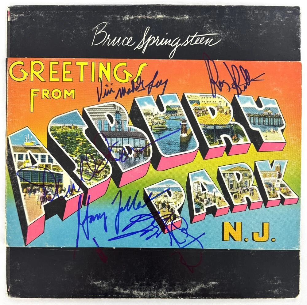 Bruce Springsteen E Street Band x6 Signed Autograph Album Record LP w/ JSA COA