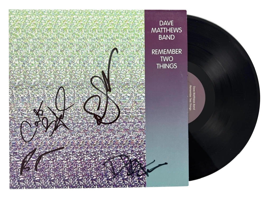 Dave Matthews Band x4 Signed Autograph Remember Album Vinyl Record Beckett COA