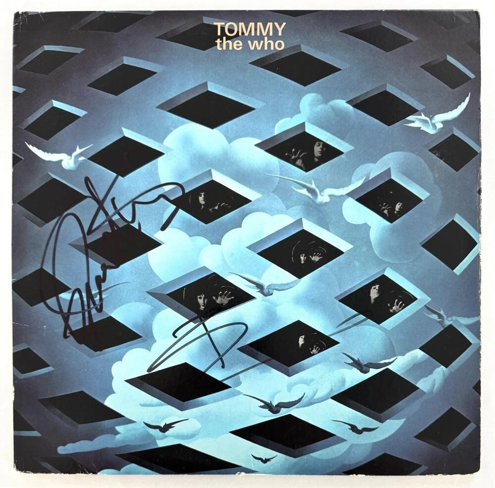 Roger Daltrey Pete Townshend Signed Autograph The Who Tommy Album Record BAS COA