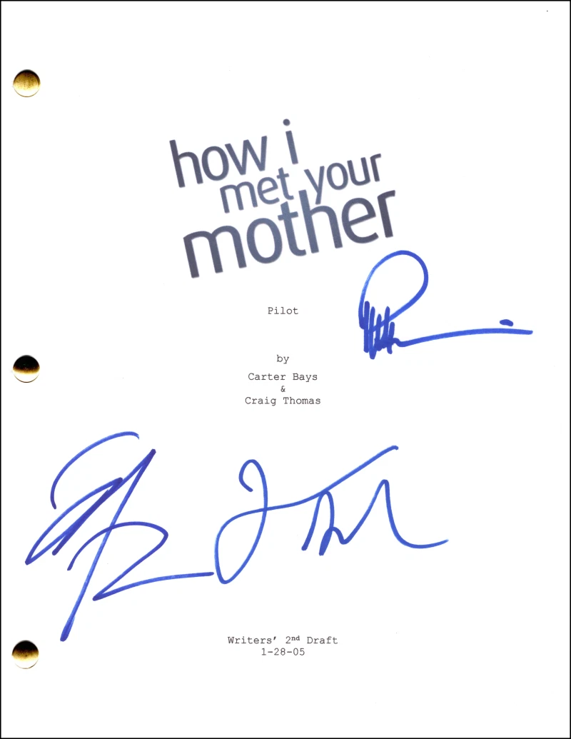 Neil Patrick Harris Radnor Segel Signed Autograph How I Met Your Mother Script