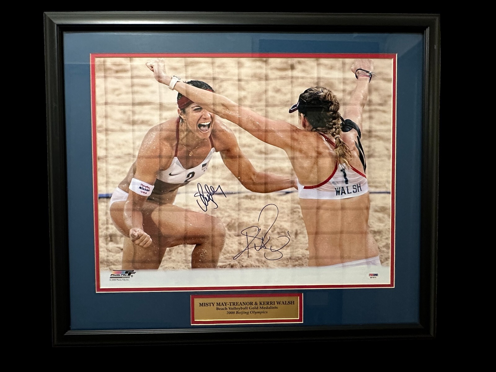 Misty May-Treanor Kerri Walsh Olympic Gold Volleyball Signed Autograph Photo PSA