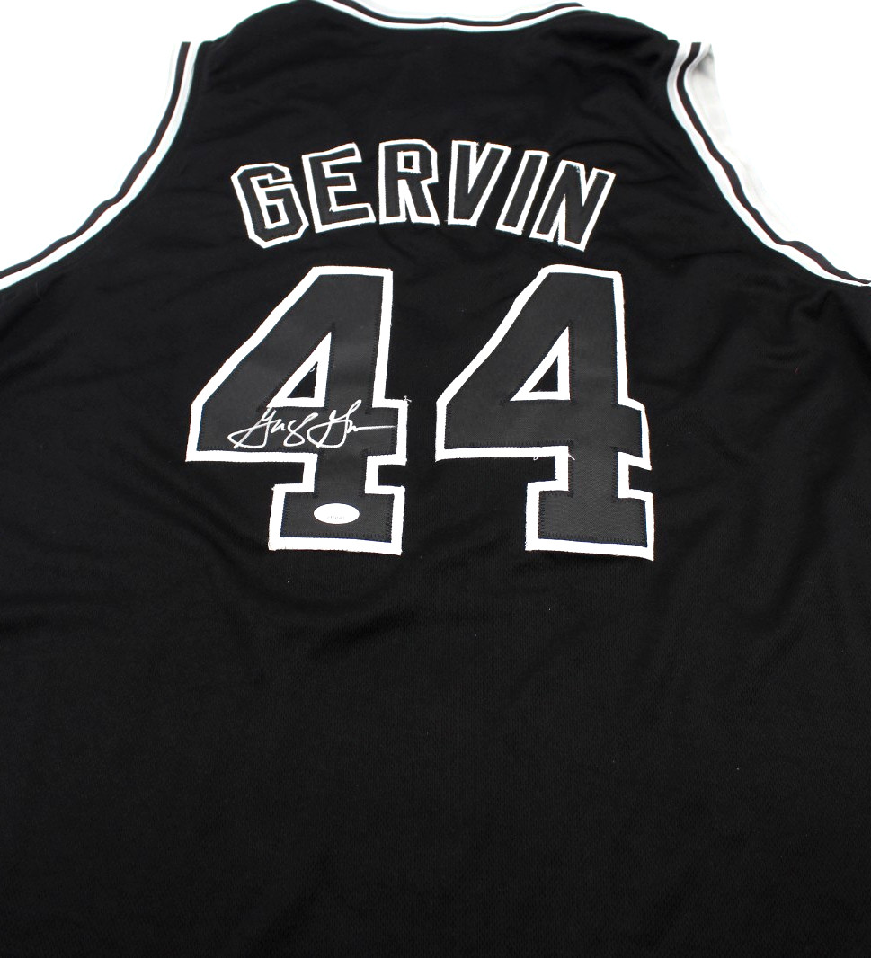 George Gervin Signed San Antonio Spurs Custom XL Jersey W/JSA COA