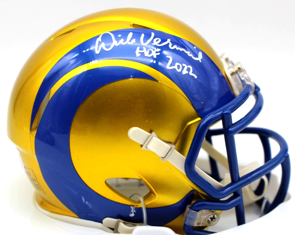 Dick Vermeil St. Louis Rams Signed Mini Football Helmet w/Beckett BAS WW00750