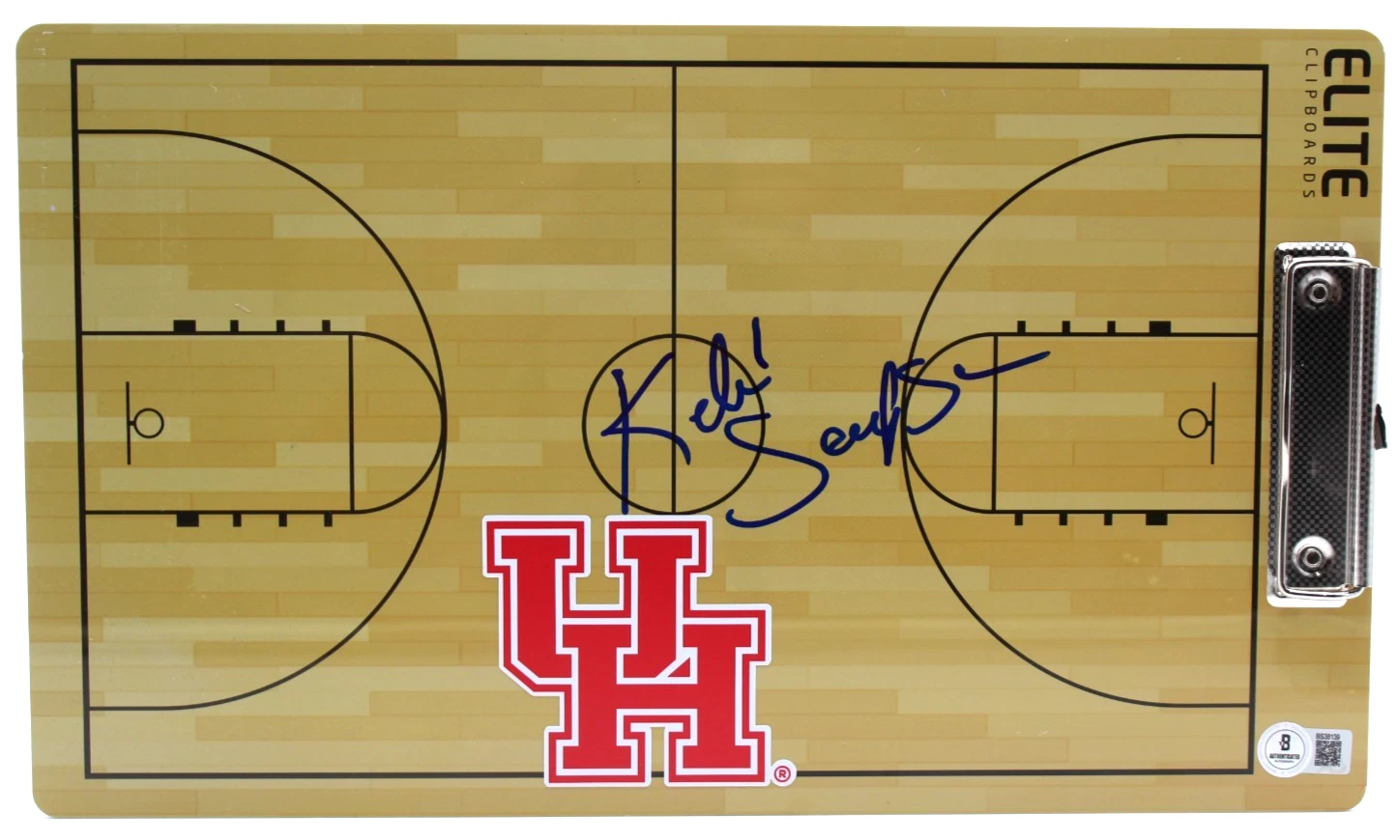 Kelvin Sampson Signed Houston Cougars Clipboard/Play w/Beckett COA BAS BS38139