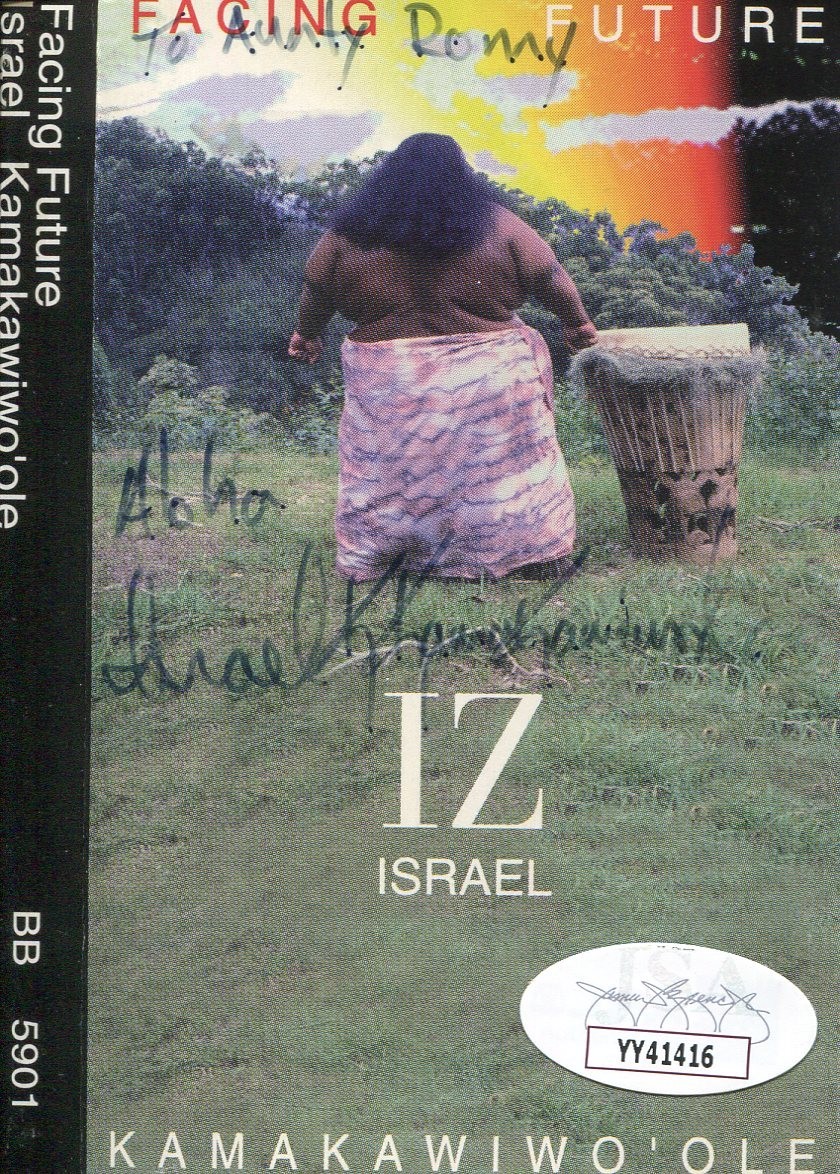 IZ Israel Kamakawiwoʻole Somewhere Over the Rainbow Signed Autograph Photo JSA