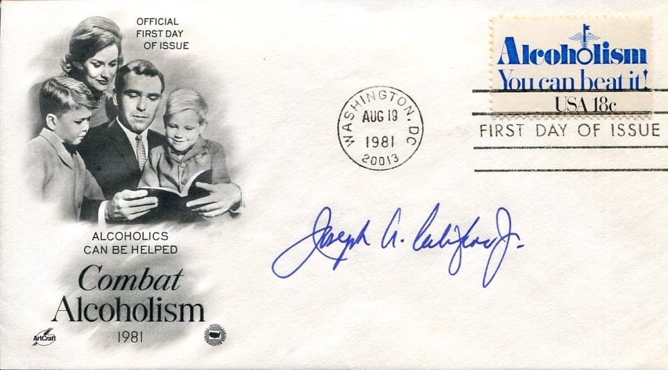 Joseph Califano US Secretary of Health General Counsel Army Signed Autograph FDC